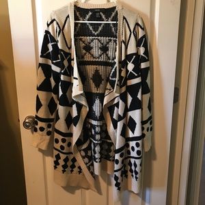 EUC Cream & Black Cardigan